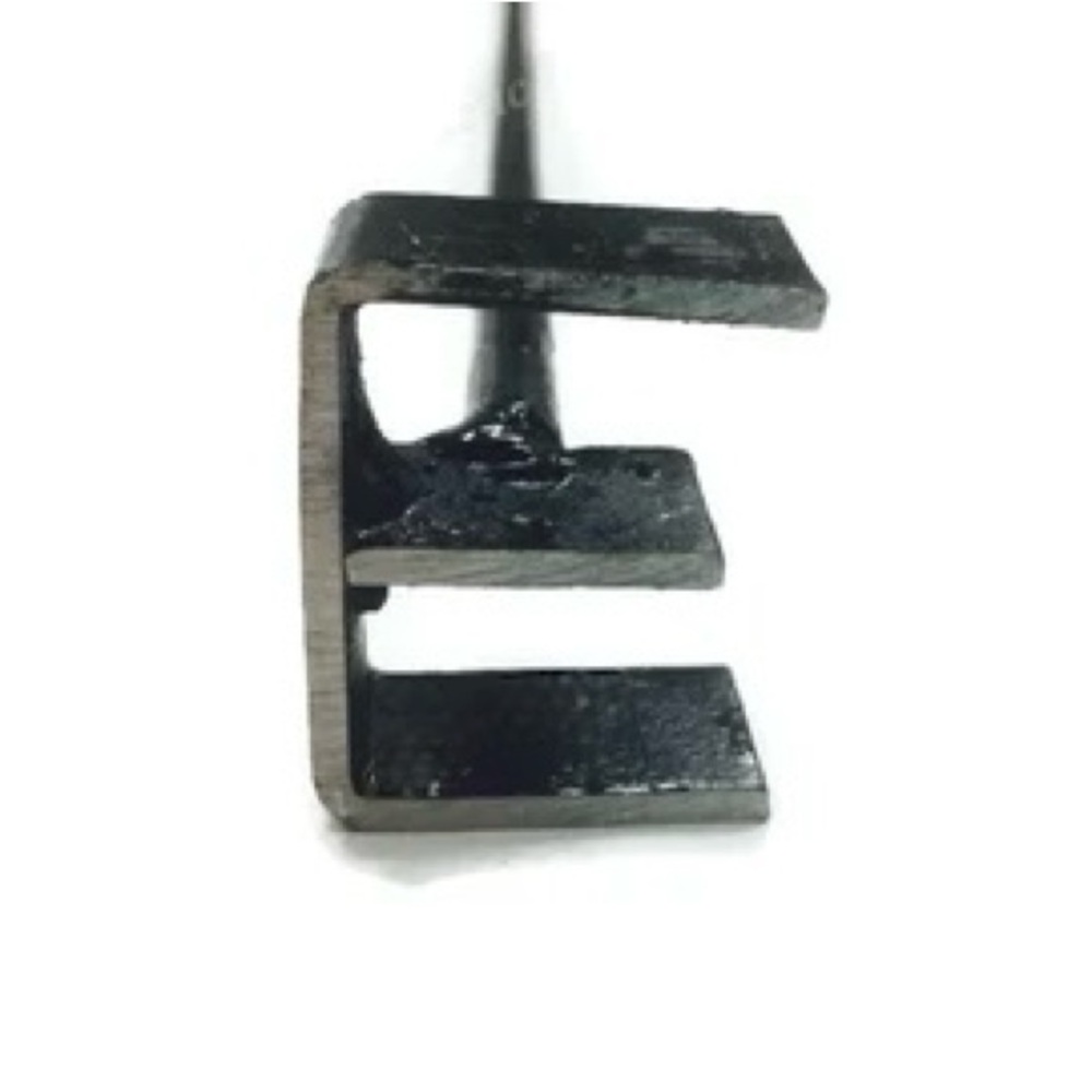 Black Metal Cast Iron Letter E Steak Branding Iron Monogram w Hook